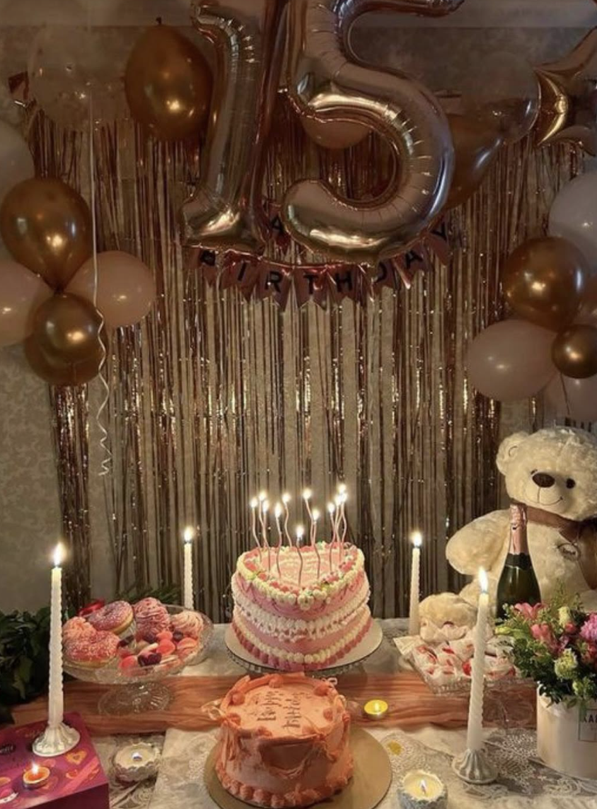 A photo I found on Pinterest of somebody's birthday setup.